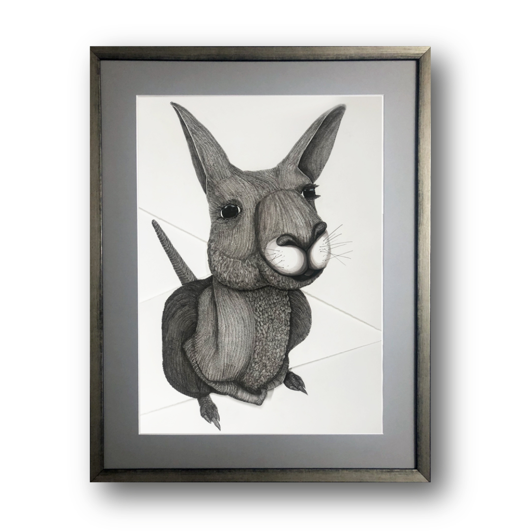 Kangaroo drawing by Gregg Hone