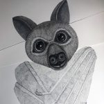 Flying Fox drawing by Gregg Hone